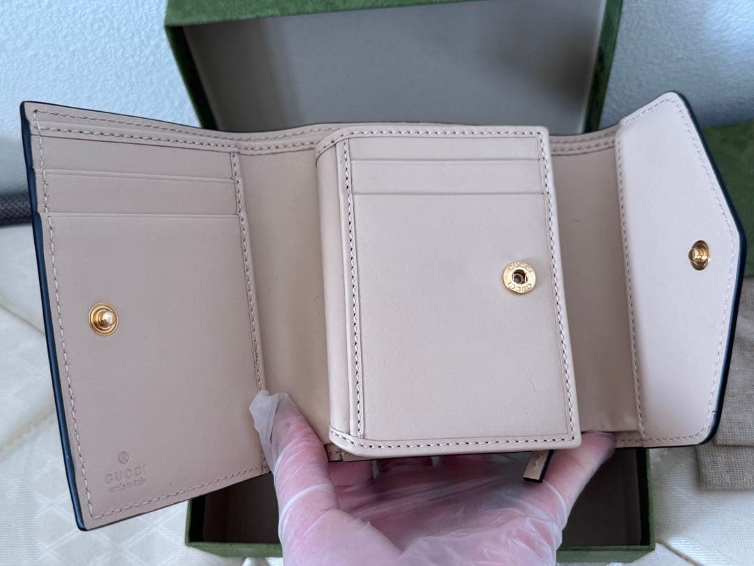 GUCCI グッチ GGレザー ミディアム 3つ折り財布　772793