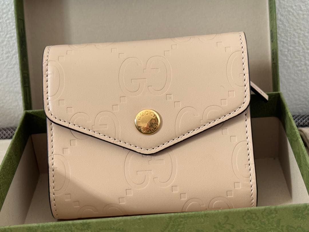 GUCCI グッチ GGレザー ミディアム 3つ折り財布　772793