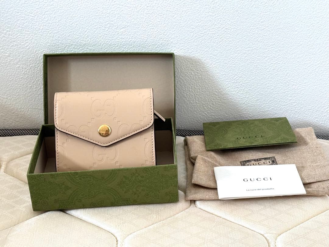 GUCCI グッチ GGレザー ミディアム 3つ折り財布　772793