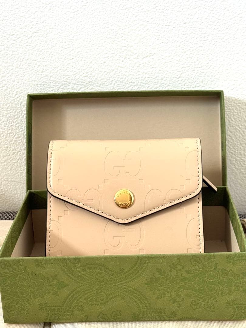 GUCCI グッチ GGレザー ミディアム 3つ折り財布　772793