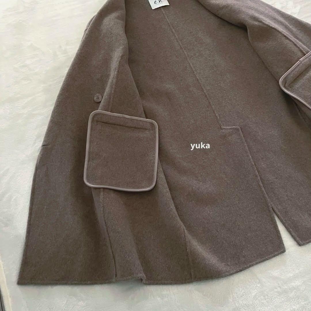 美品✨evernavy エバーネイビー ウール リバー ダブル コート