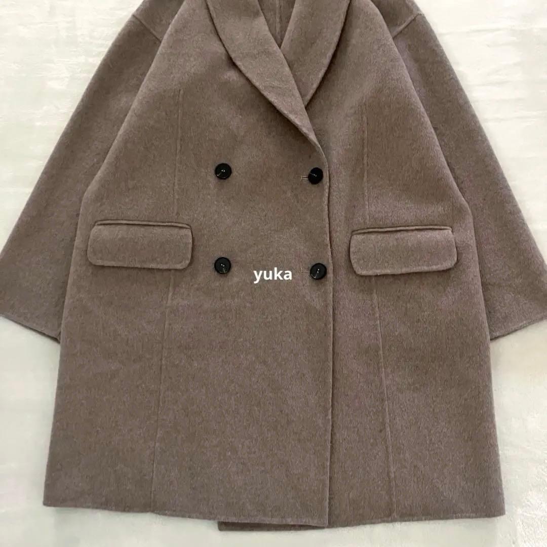 美品✨evernavy エバーネイビー ウール リバー ダブル コート