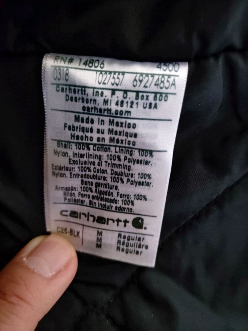 【希少Mサイズ】【Carhartt】【トラディショナル】【ブラック】デトロイト型