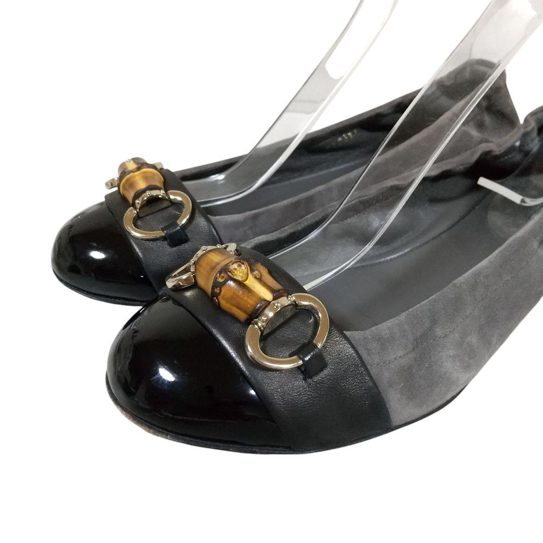 GUCCI グッチ　バンブー　ホースビット　パンプス　バレエシューズ　24．5