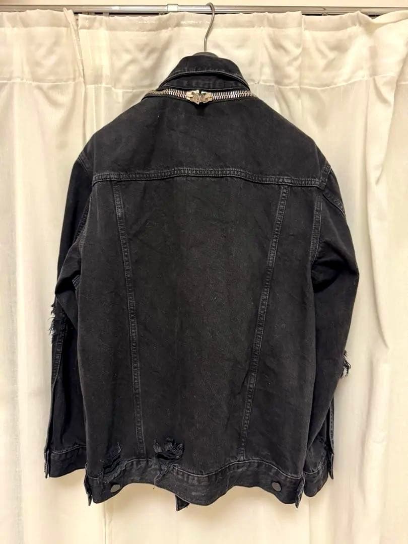 Alexander wangブラック ダメージ加工 デニムジャケット