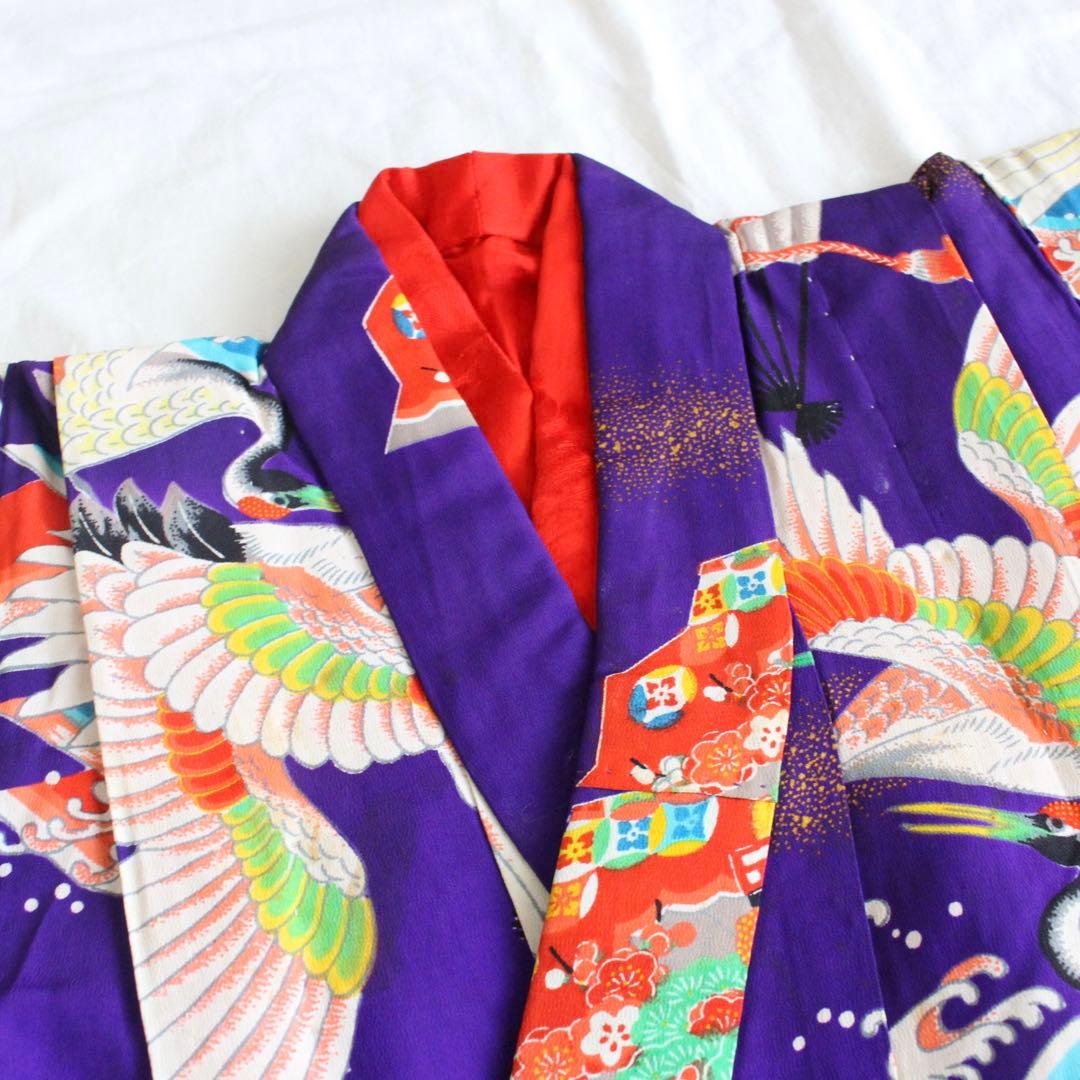 【専用】七五三 5歳前後 女の子 子供 アンティーク 着物 つくり帯 セット