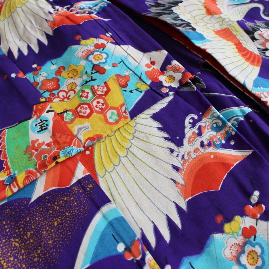 【専用】七五三 5歳前後 女の子 子供 アンティーク 着物 つくり帯 セット