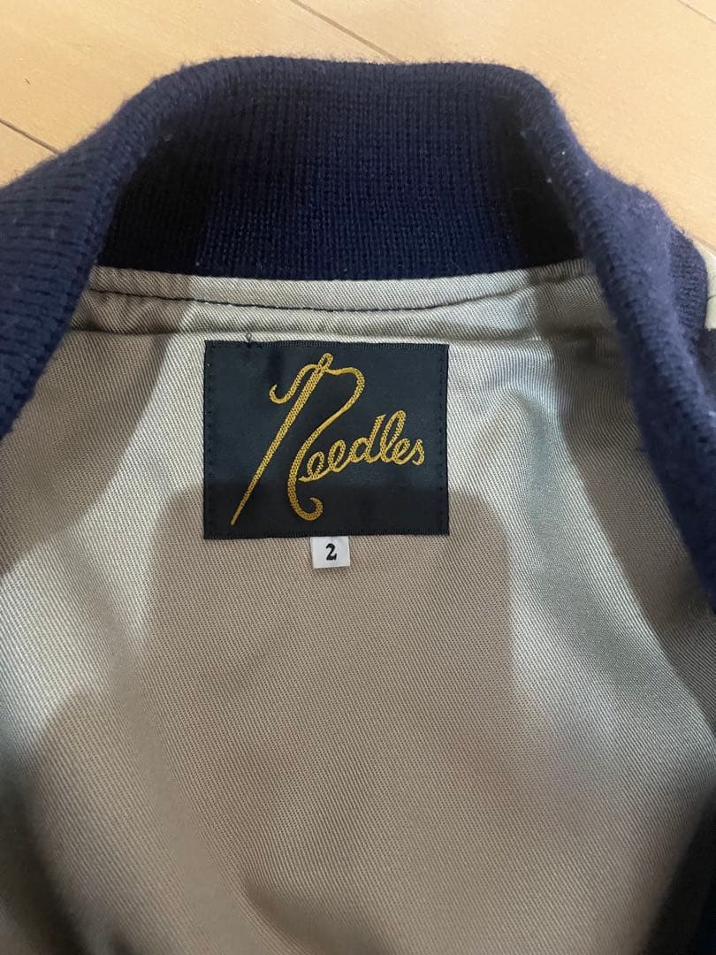 ニードルス　スタジャン　レザー　ネイビー　S 日本製