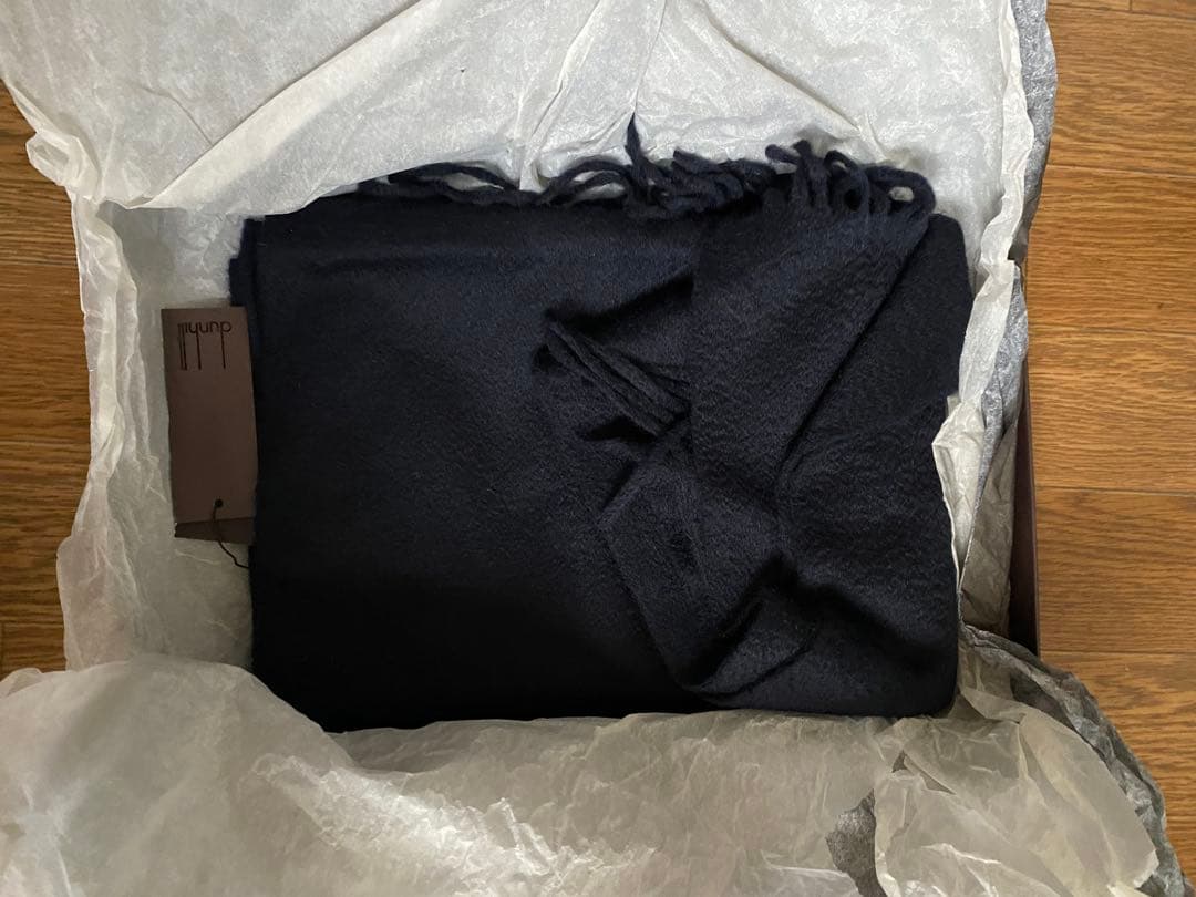 未使用　dunhill カシミヤ マフラー ブラック