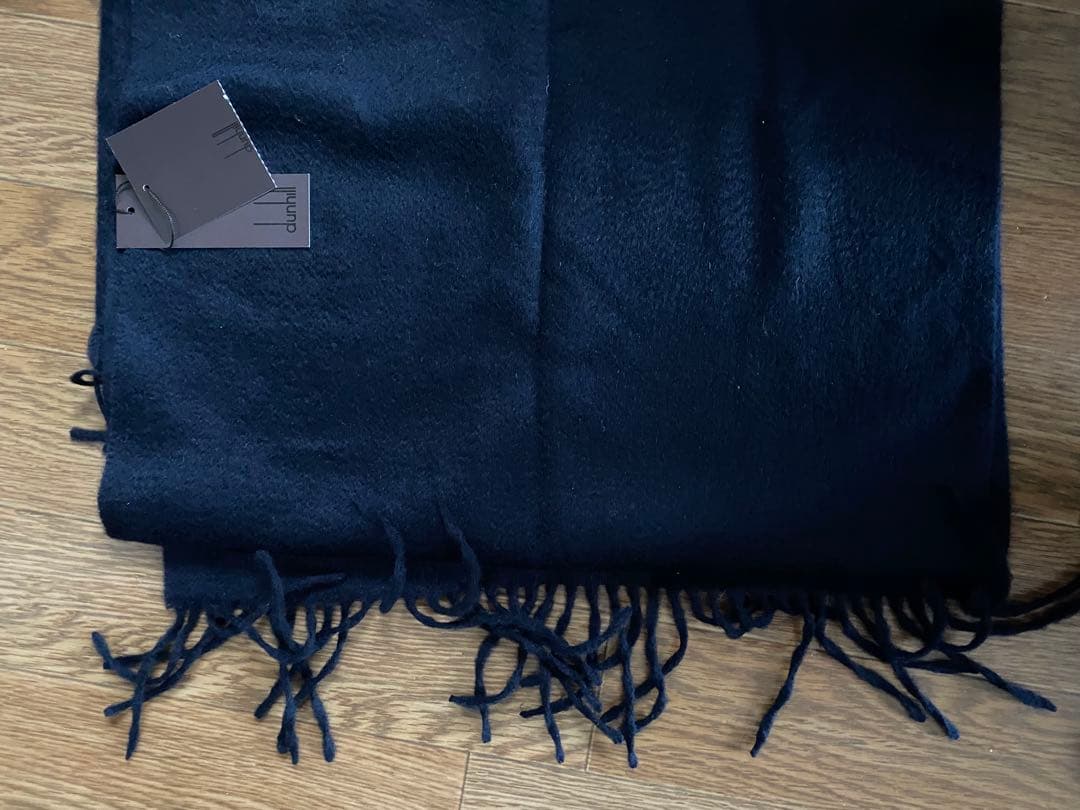 未使用　dunhill カシミヤ マフラー ブラック