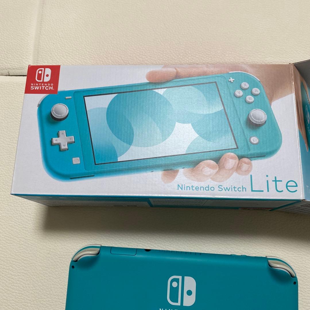 ニンテンドー スイッチ ライト ターコイズ ラバーカバー付き