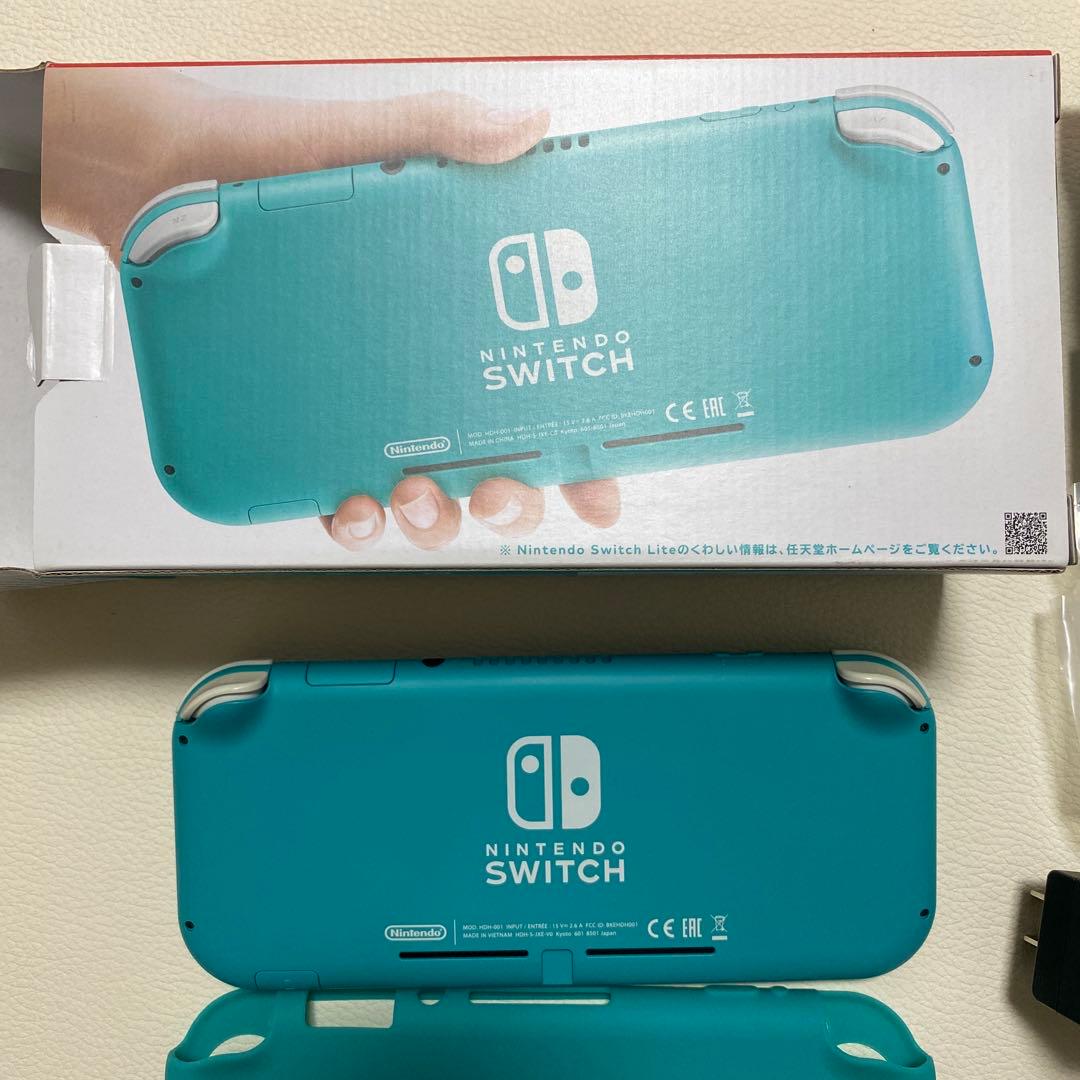 ニンテンドー スイッチ ライト ターコイズ ラバーカバー付き