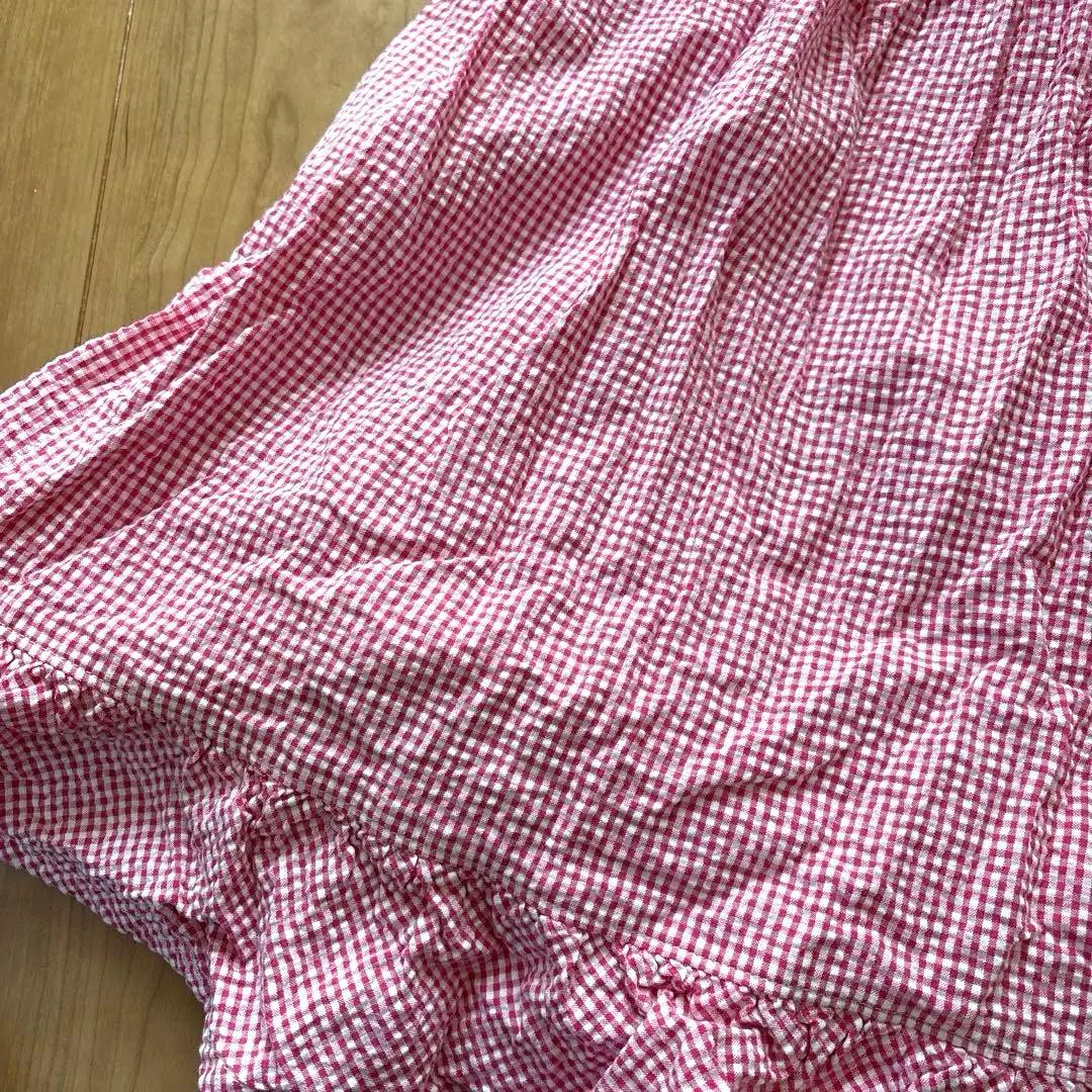 ミキハウス　チエコサク　ギンガムチェック ワンピース 120cm