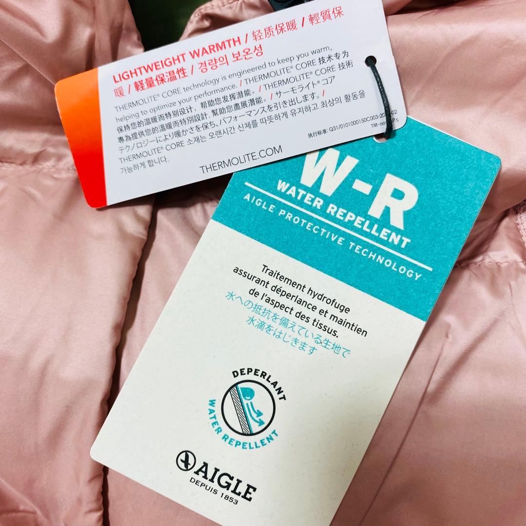 未使用 AIGLE エーグル バラモ サーモライト 中綿ロングダウンベスト 撥水