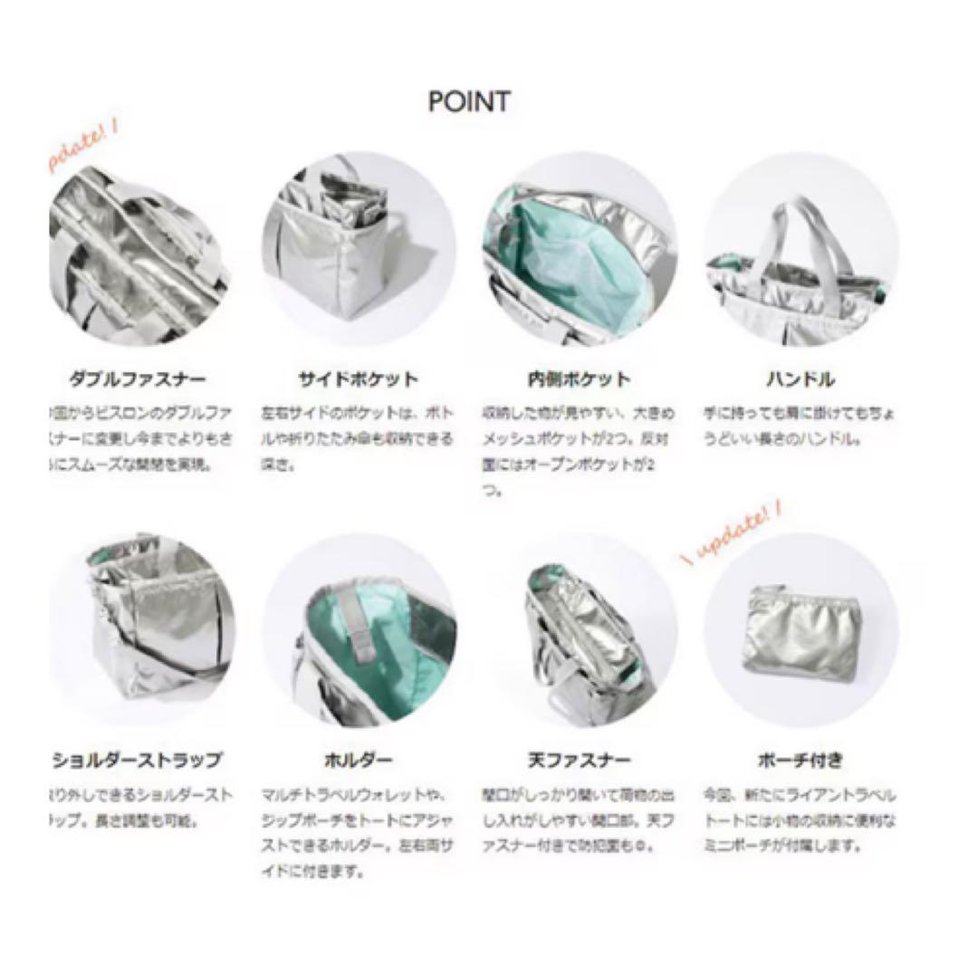 ひとりっぷ　レスポートサック　ライアントラベルトート2 シルバー　リュウセイ