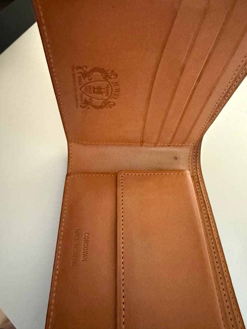 水染めコードバン 二つ折財布