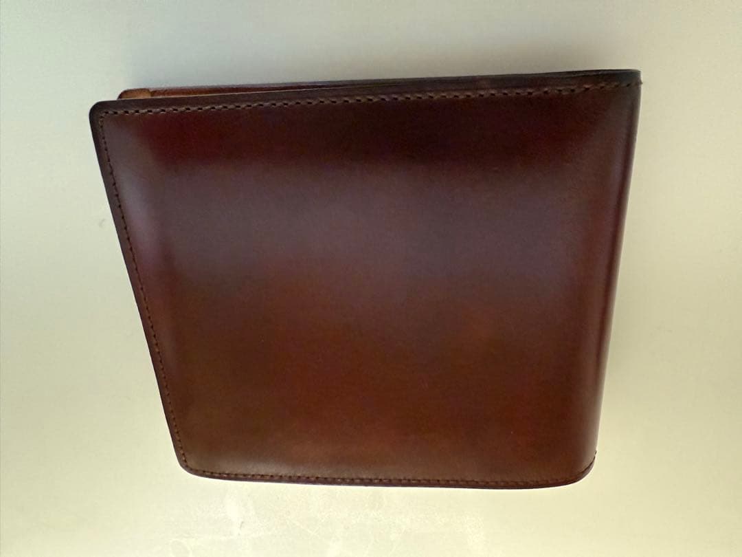 水染めコードバン 二つ折財布