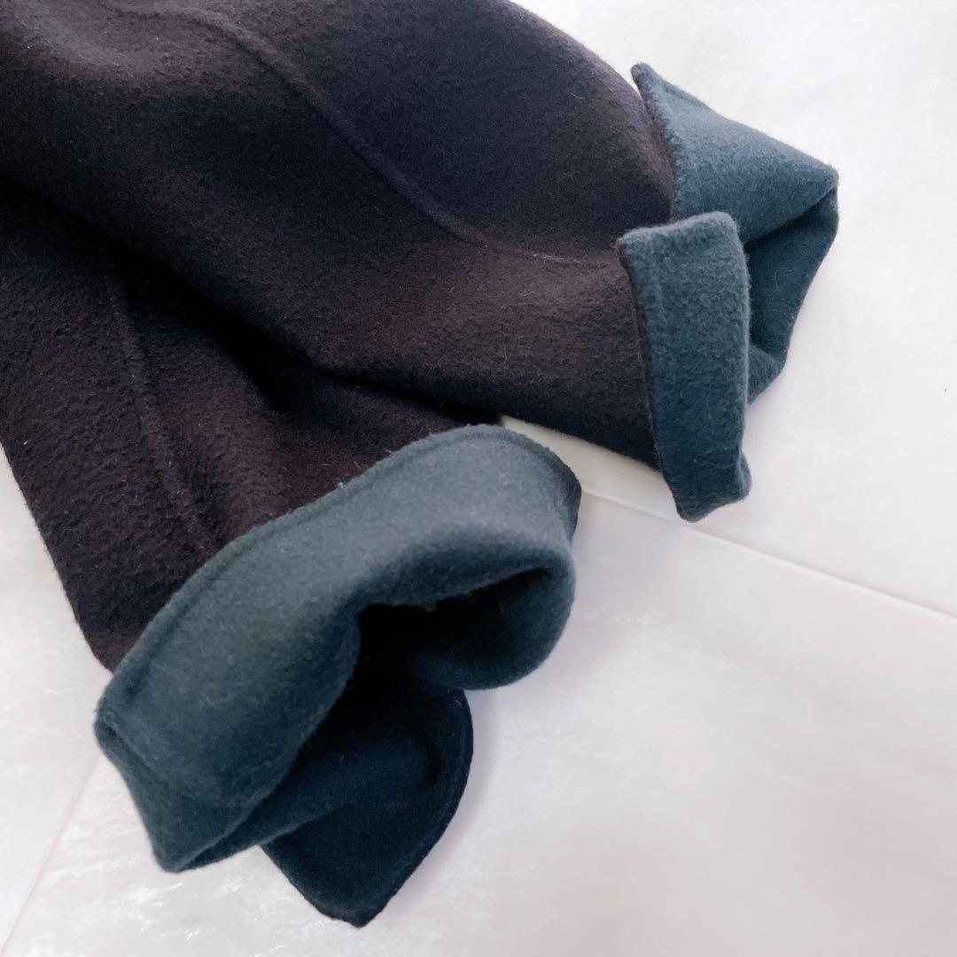 美品✨エンフォルド ウールリバーノーカラーストレートコート ネイビー 36
