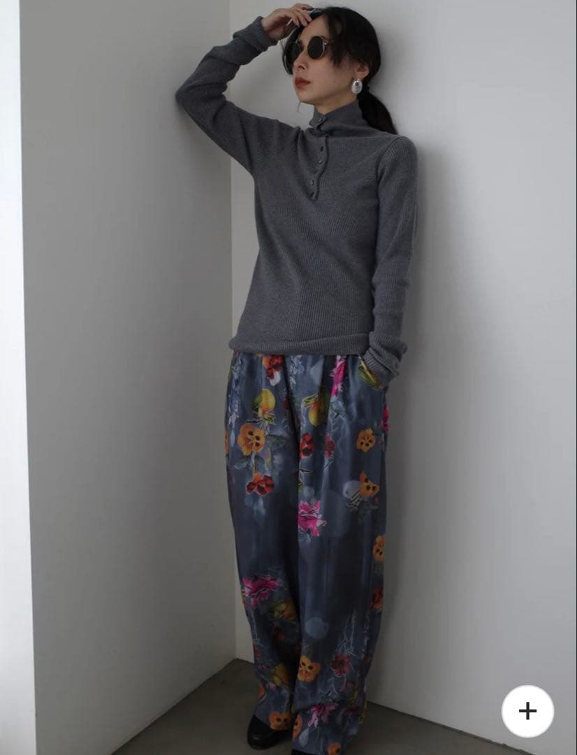 パンツ UND GRACE JACQUARD PRINT PANTS