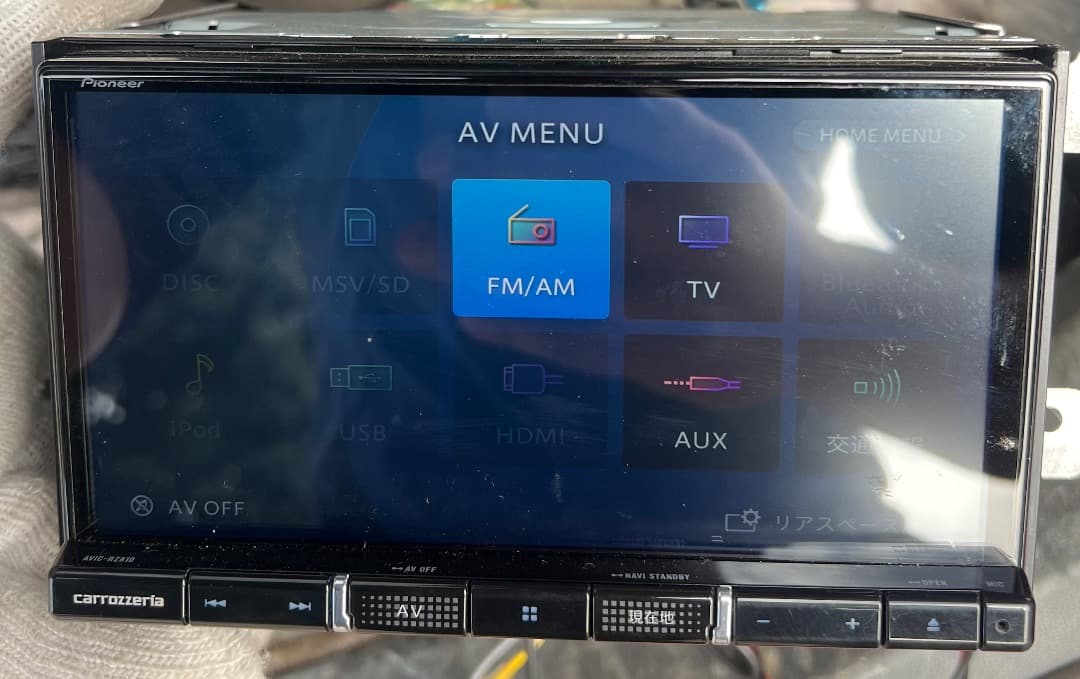 パイオニア AVIC-RZ810-D カーナビ。地図データ2023年版。