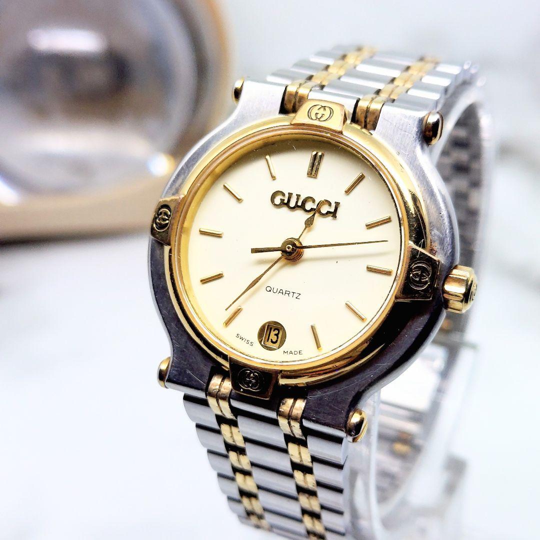 GUCCI グッチ 時計 レディース デイト コンビ 9000L
