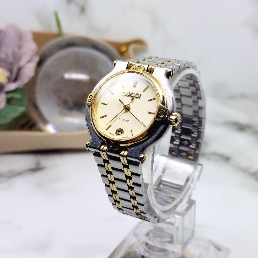 GUCCI グッチ 時計 レディース デイト コンビ 9000L