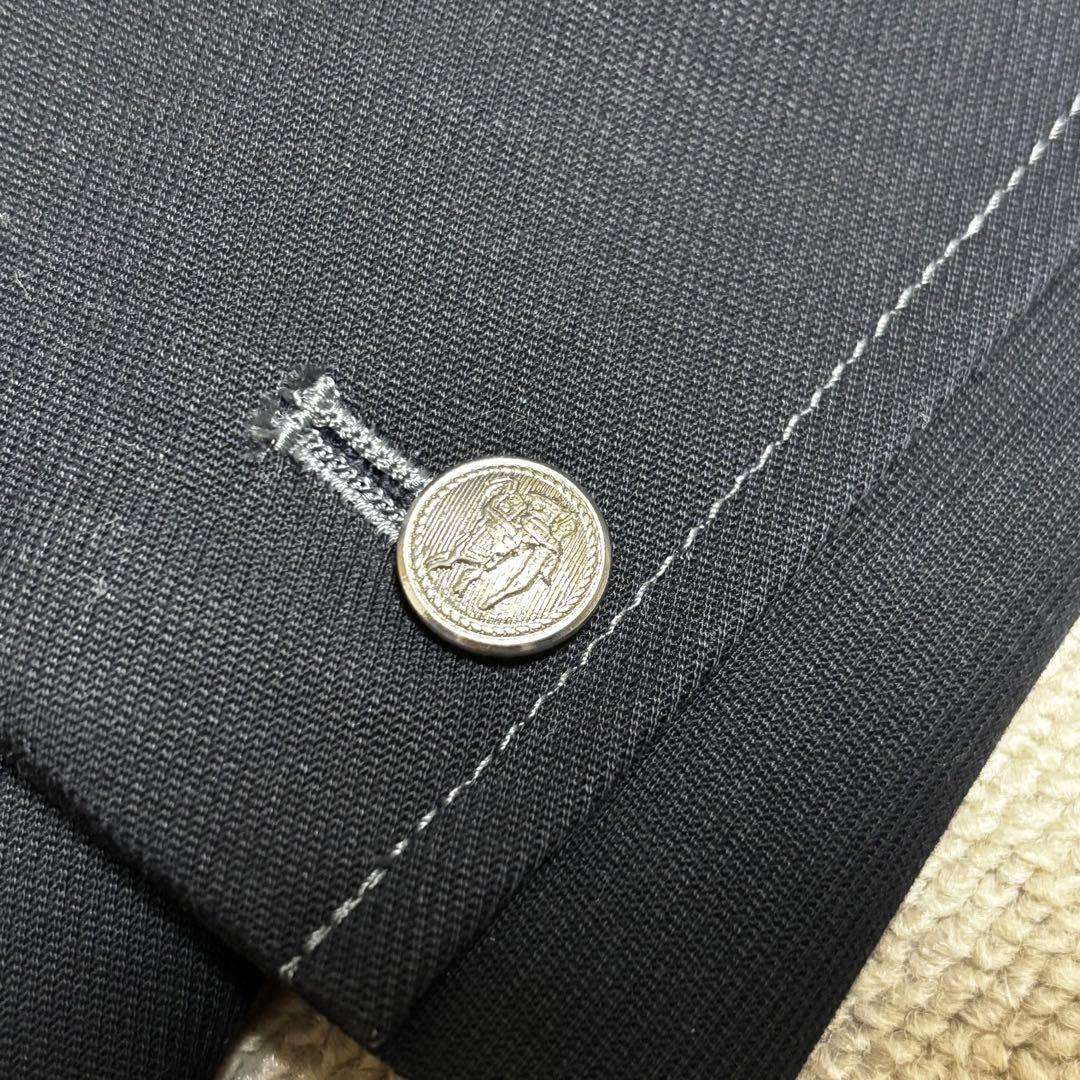 【美品】バーバリーブラックレーベル ノバチェック 銀ボタン ダブル ジャケット