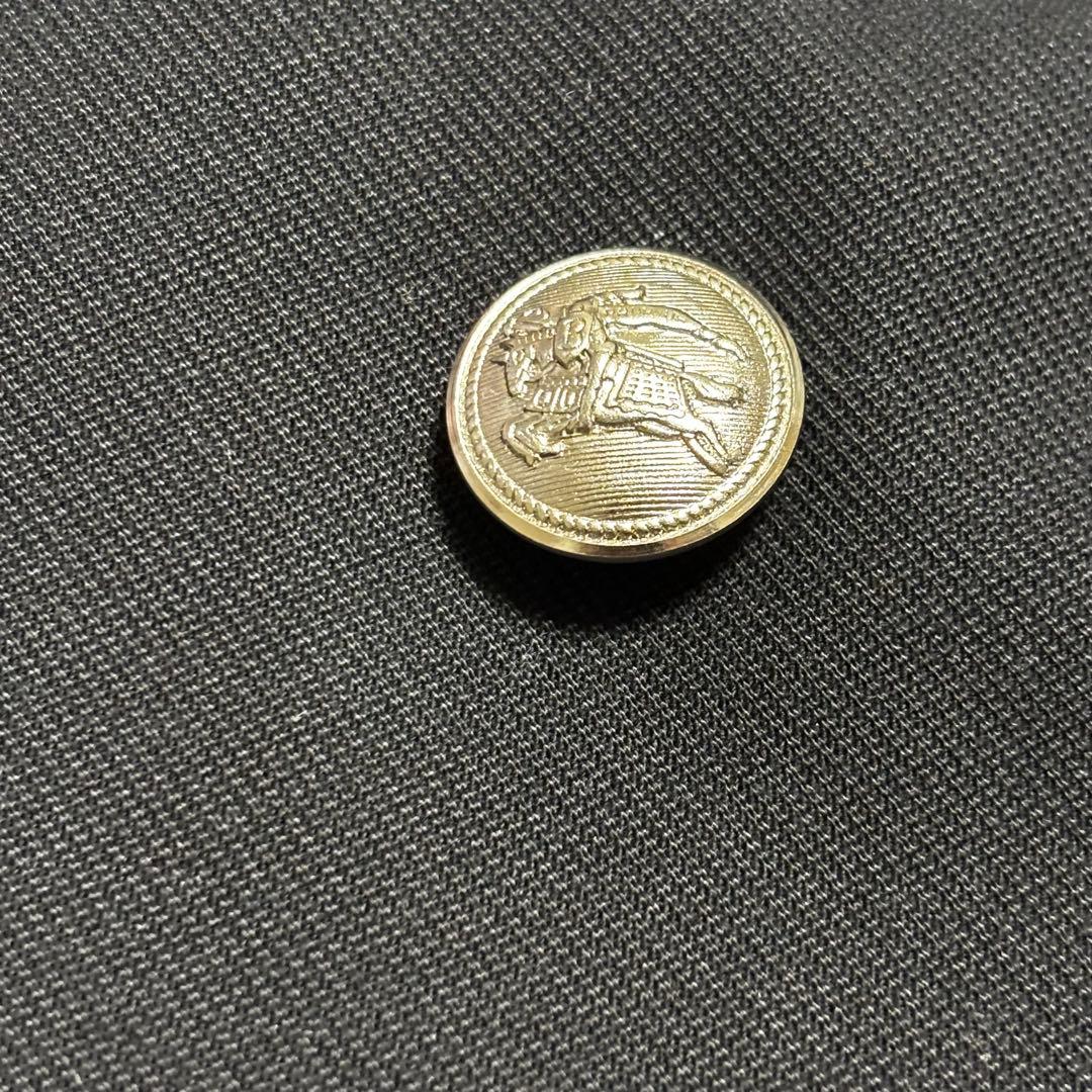 【美品】バーバリーブラックレーベル ノバチェック 銀ボタン ダブル ジャケット