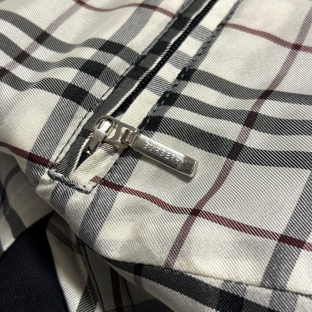 【美品】バーバリーブラックレーベル ノバチェック 銀ボタン ダブル ジャケット
