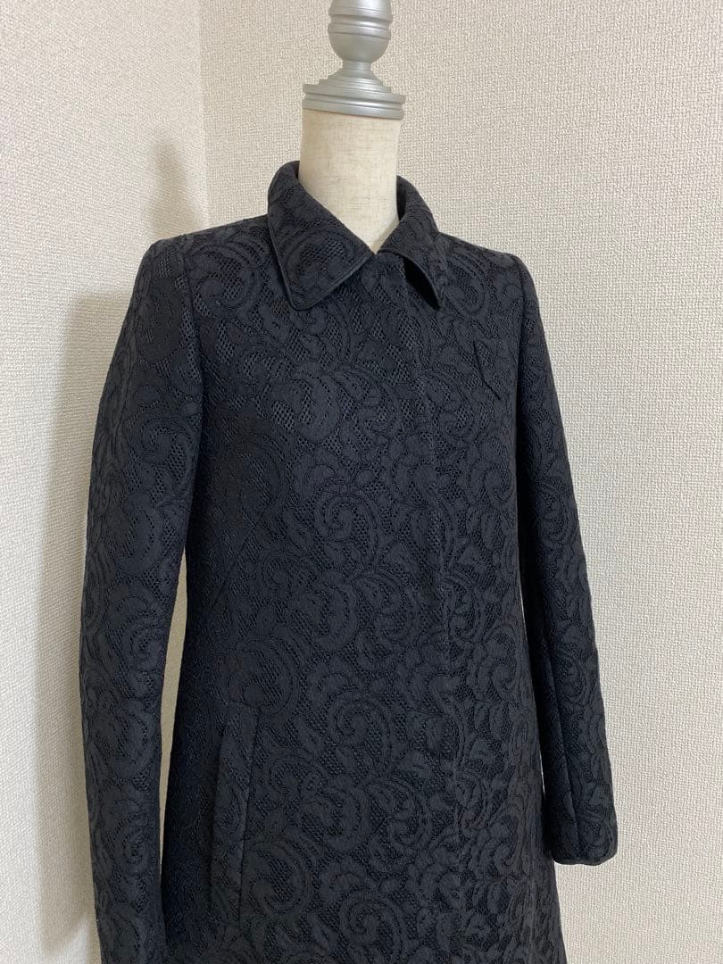 9169. N˚21 総レース イタリア製 コート 裏地シルク100%