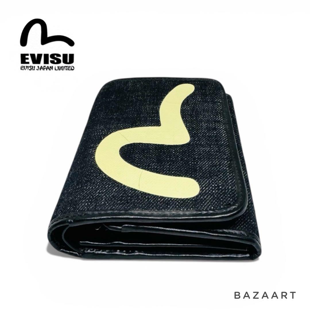EVISU エヴィス デニム 二つ折り財布 カモメロゴ