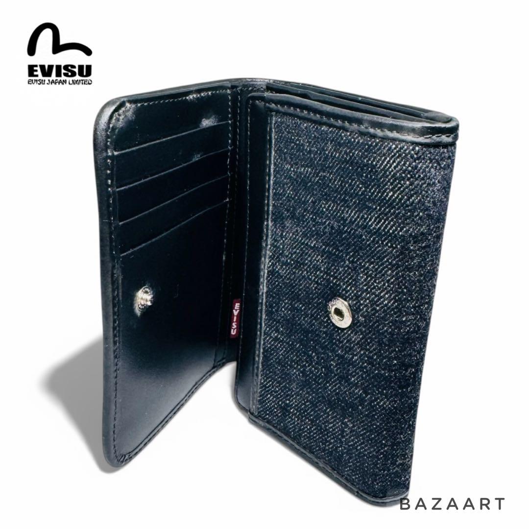 EVISU エヴィス デニム 二つ折り財布 カモメロゴ