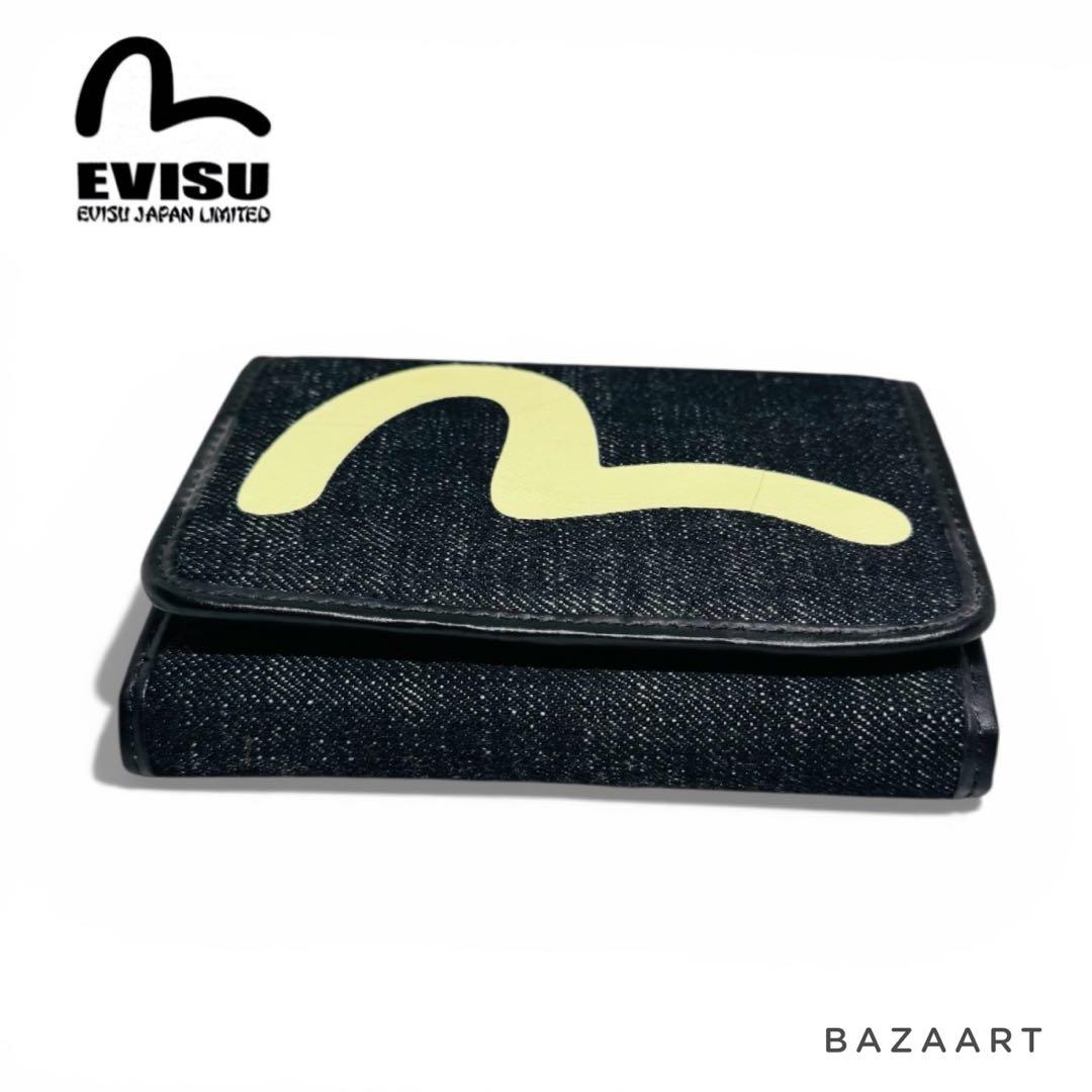 EVISU エヴィス デニム 二つ折り財布 カモメロゴ