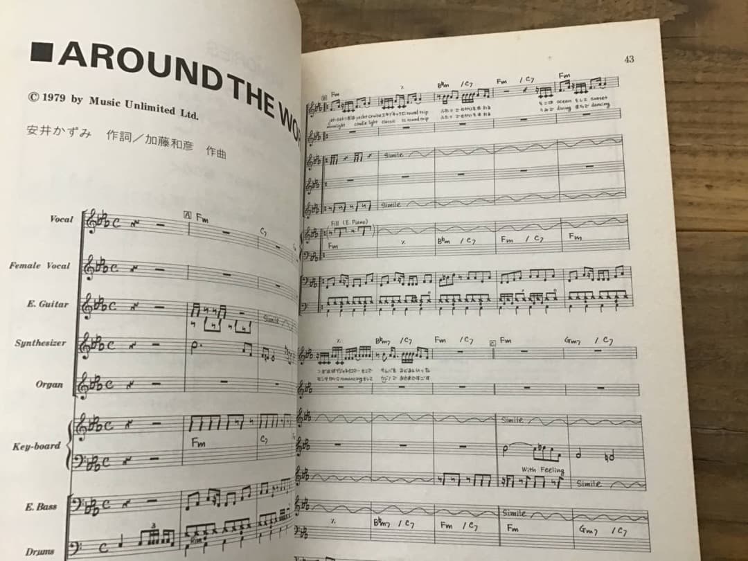 ★楽譜/加藤和彦/サディスティックミカバンド/バンドスコア/スーパーガス