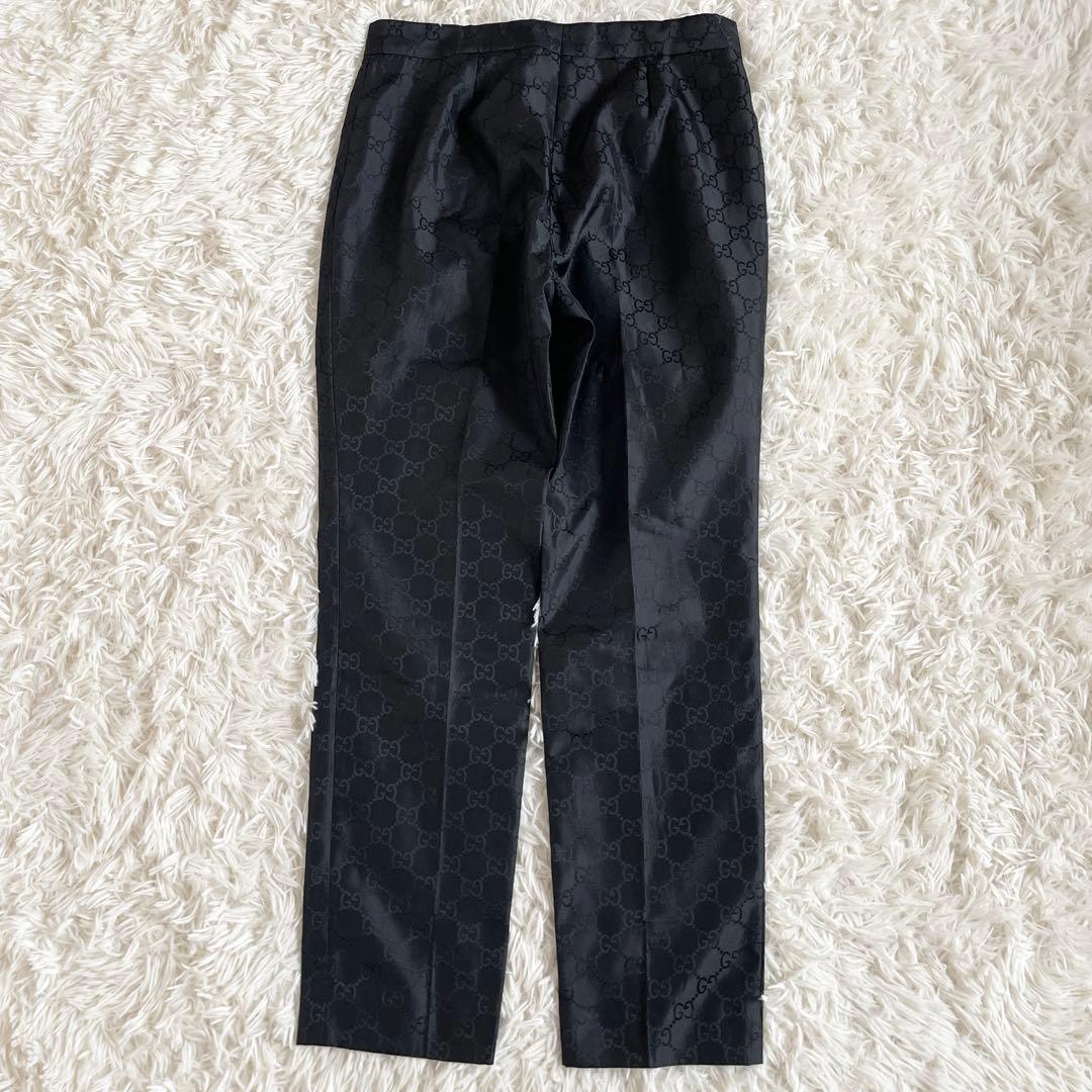 美品　GUCCI　スラックス　GG　総柄　ブラック　Sサイズ　メンズ　スーツ