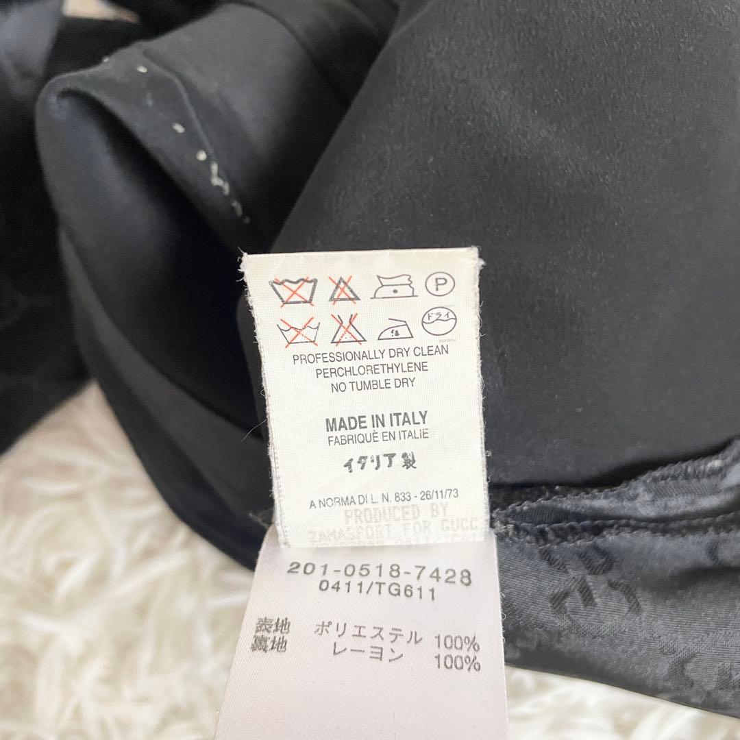 美品　GUCCI　スラックス　GG　総柄　ブラック　Sサイズ　メンズ　スーツ