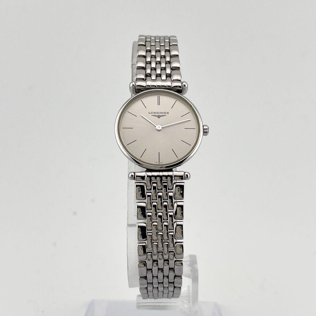 【稼働/新品電池】ロンジン　グランドクラシック　腕時計　純正ベルト　シルバー