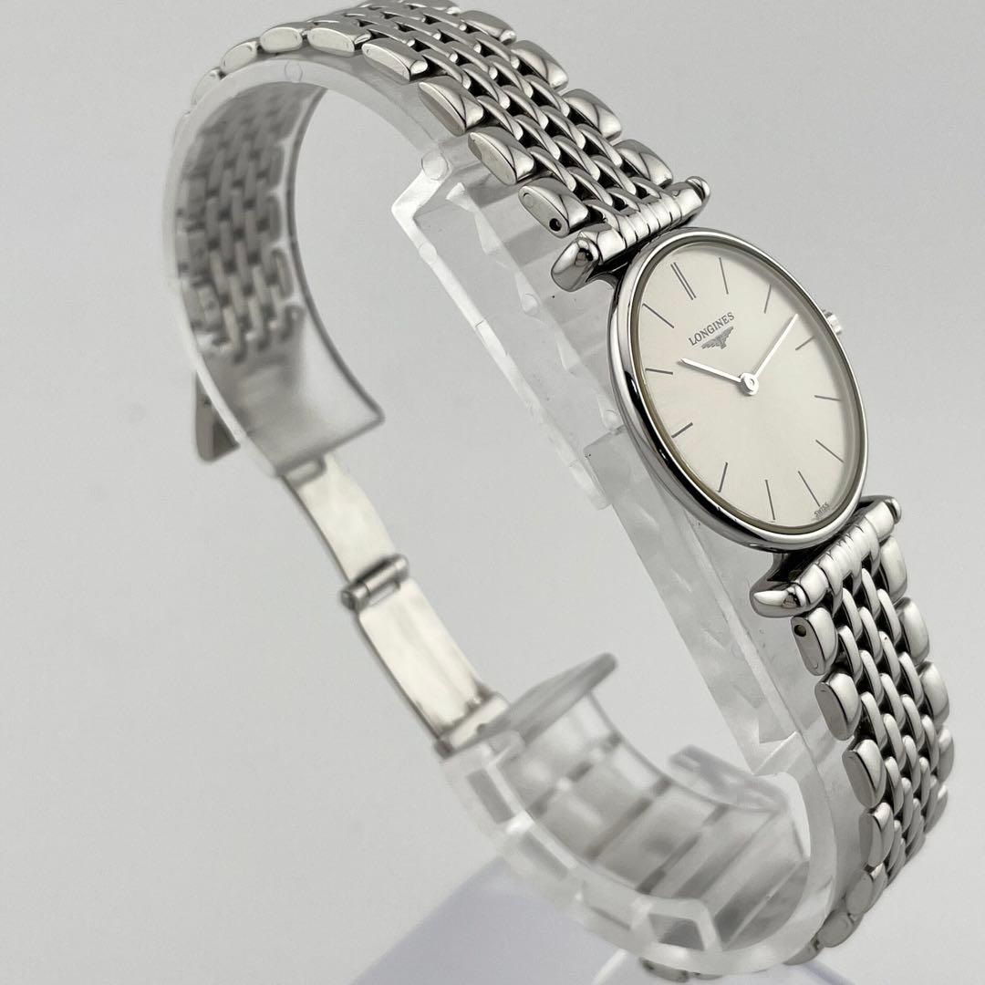 【稼働/新品電池】ロンジン　グランドクラシック　腕時計　純正ベルト　シルバー