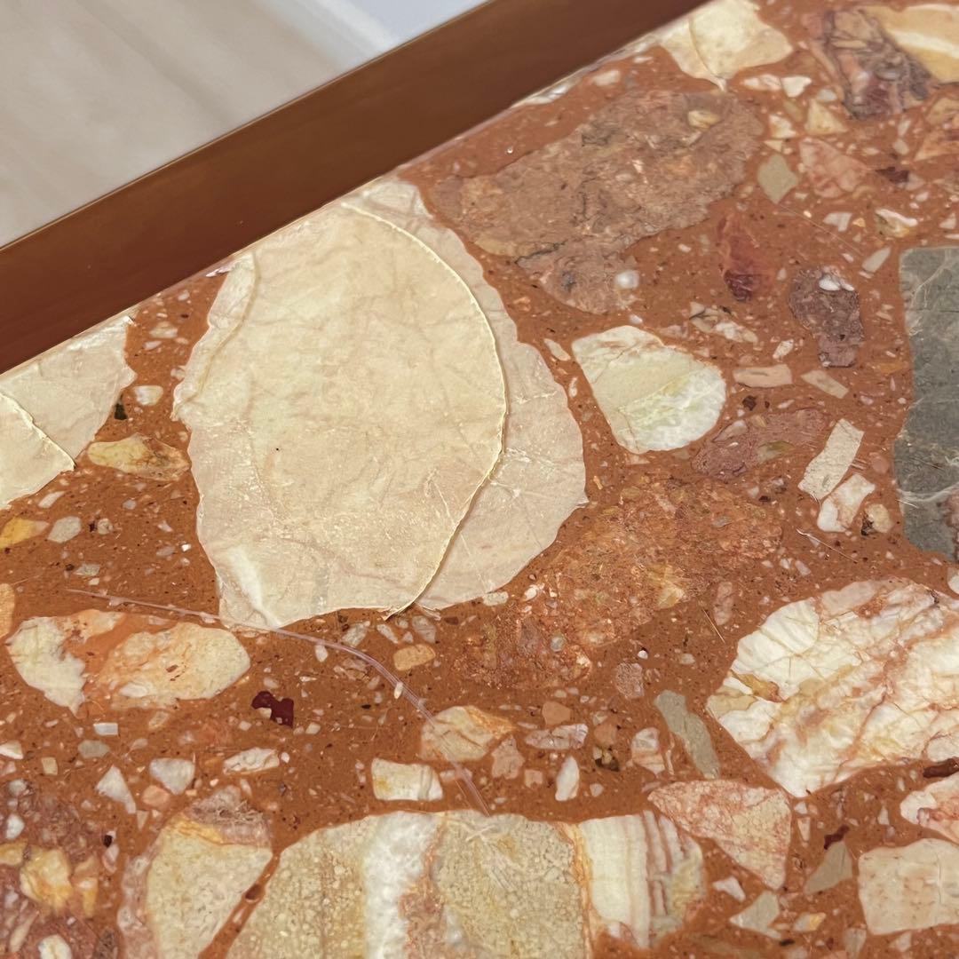 (つ50)大理石コンソールテーブル/ナイトテーブル/花台/飾り台/イタリア家具