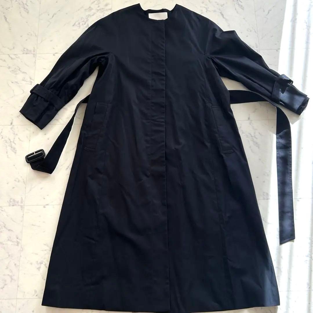 タグ付き未使用　アナイ　タイプライター ノーカラー ロングコート 22SS 38