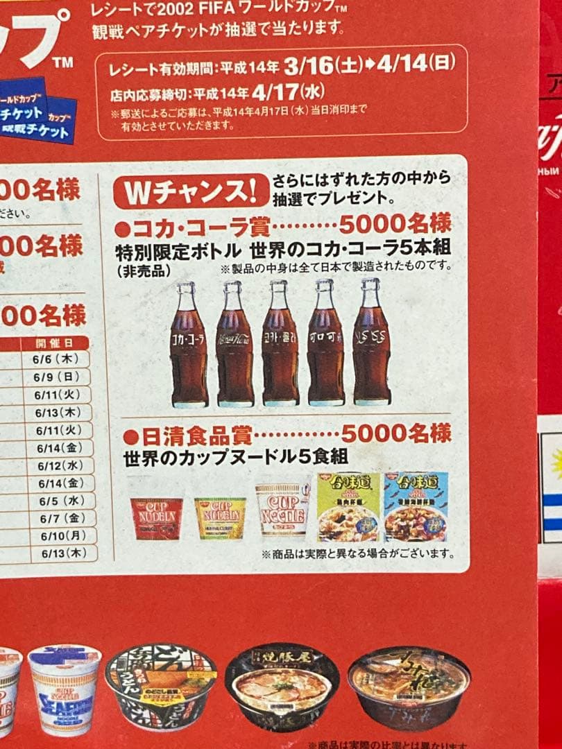 Coca-Cola 2002 FIFAワールドカップ記念ボトル5本セット・非売品