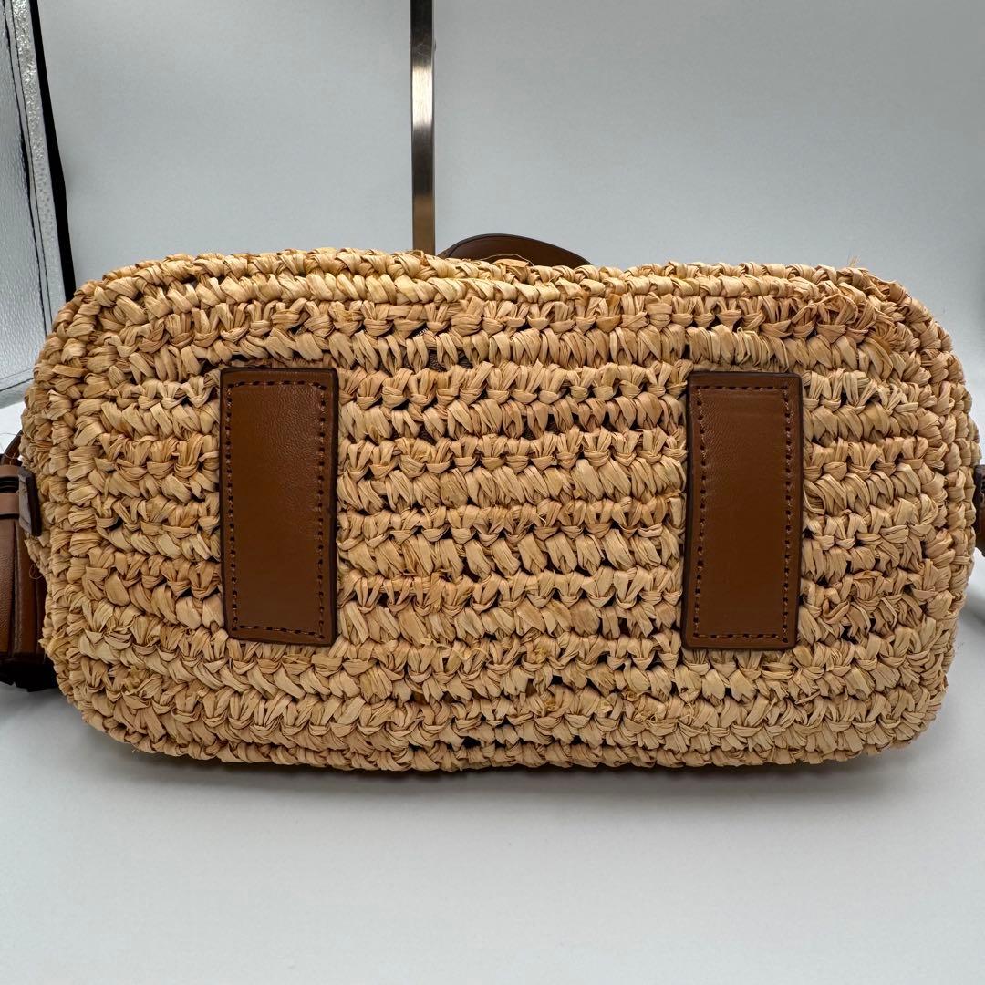 アニヤハインドマーチ ラフィア かごバッグ タッセル付き 2way