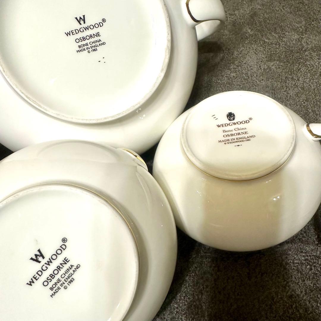  オズボーン ピオニー ティーポット シュガーポット クリーマー