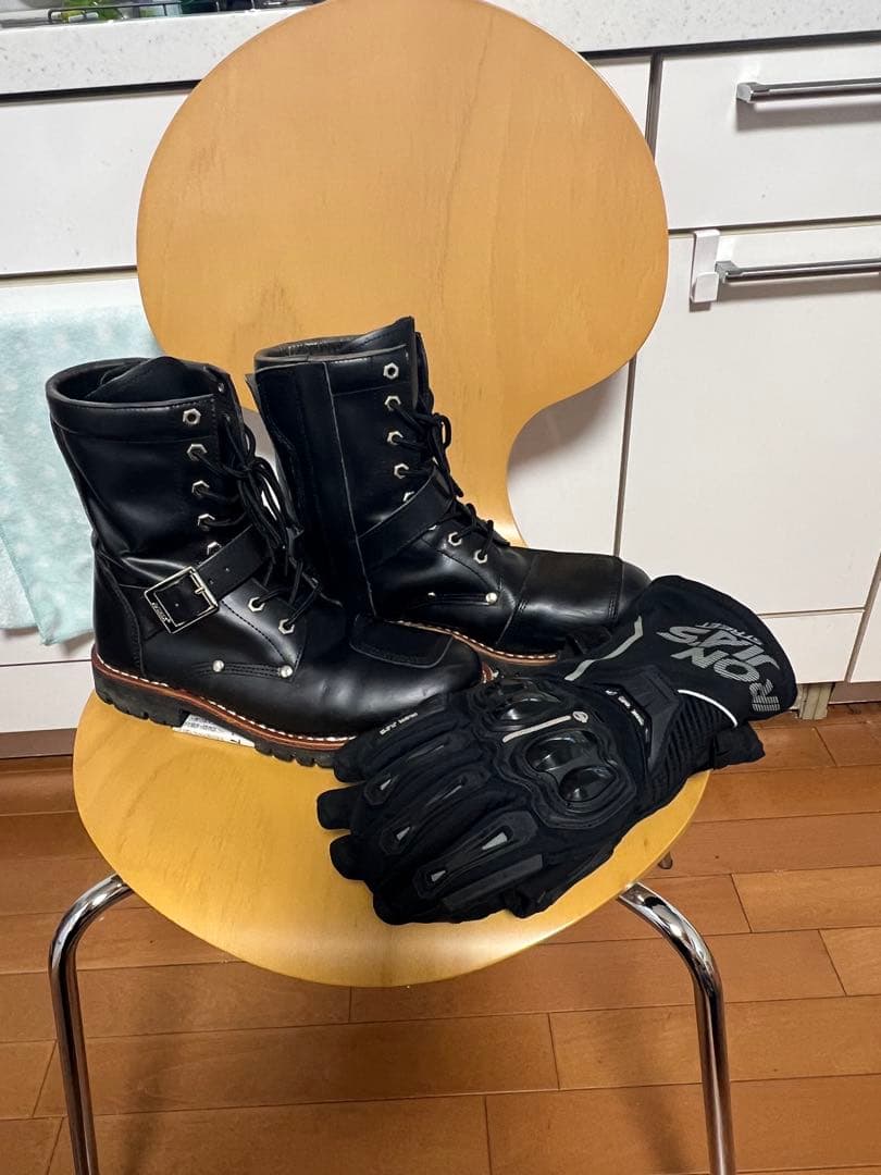 AVIREX アビレックス バイクブーツ ブーツ レザー 黒 ブラック メンズ