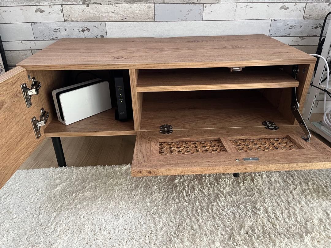 【©️さま専用】LOWYAラタン調 テレビ台 幅80cm