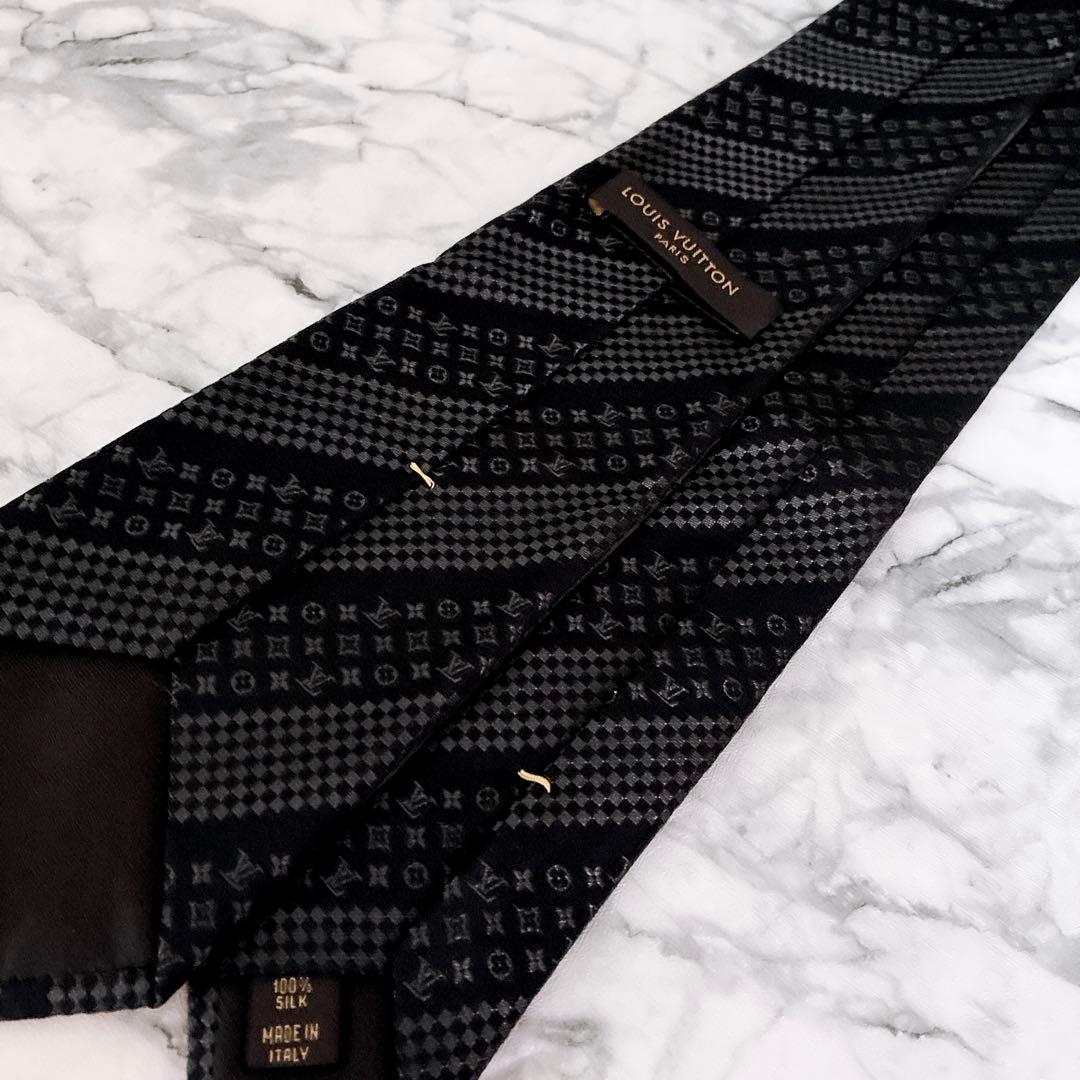 ✨未使用箱付き✨ルイヴィトン　人気のモノグラム✖️ダミエMIX ブラック　ネクタイ