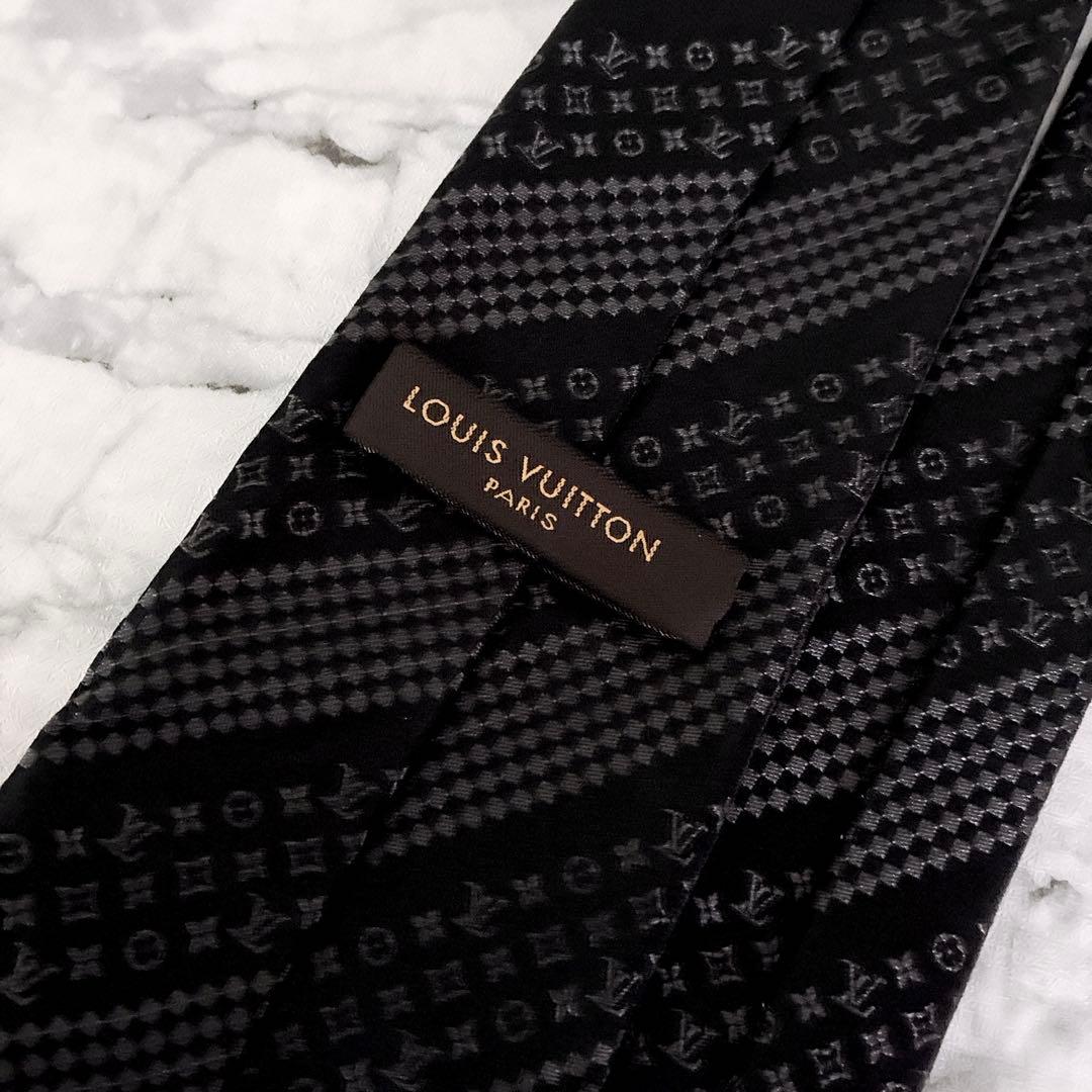 ✨未使用箱付き✨ルイヴィトン　人気のモノグラム✖️ダミエMIX ブラック　ネクタイ
