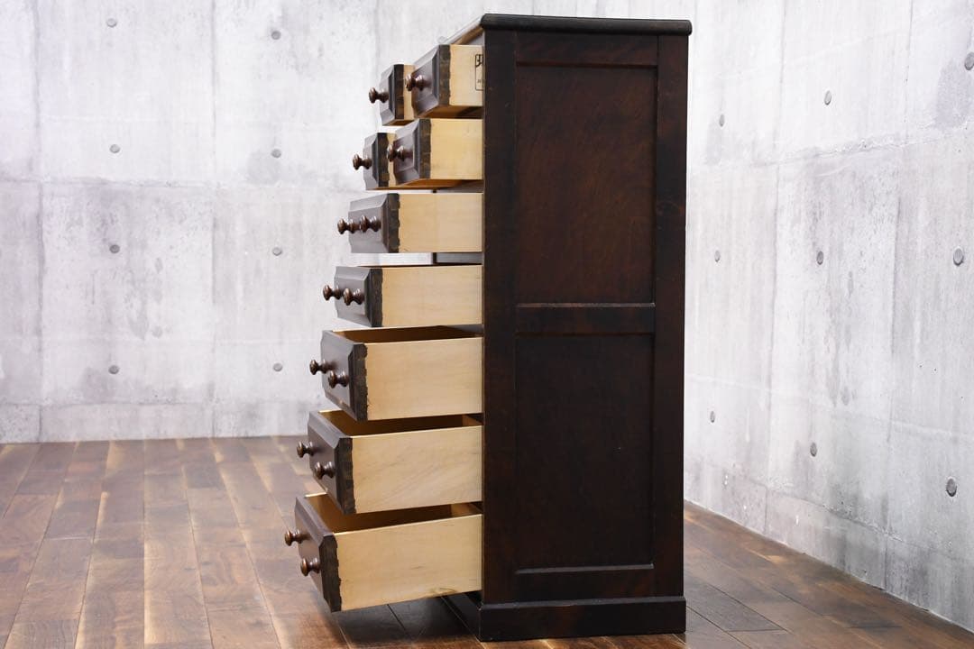 EIK51 北海道民芸家具 HM875 整理箱 小引出し 14.3万 整理タンス