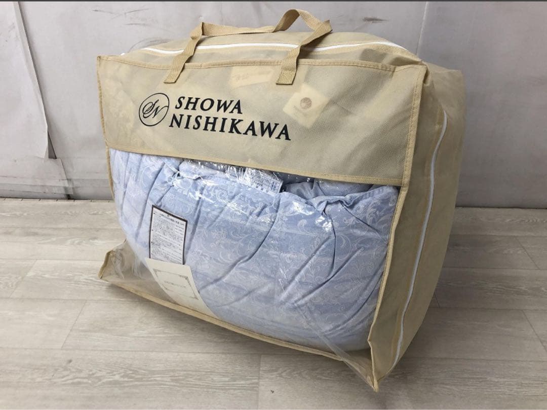 ★未使用★昭和西川 羽毛布団 EC919-B セミダブル 170×210