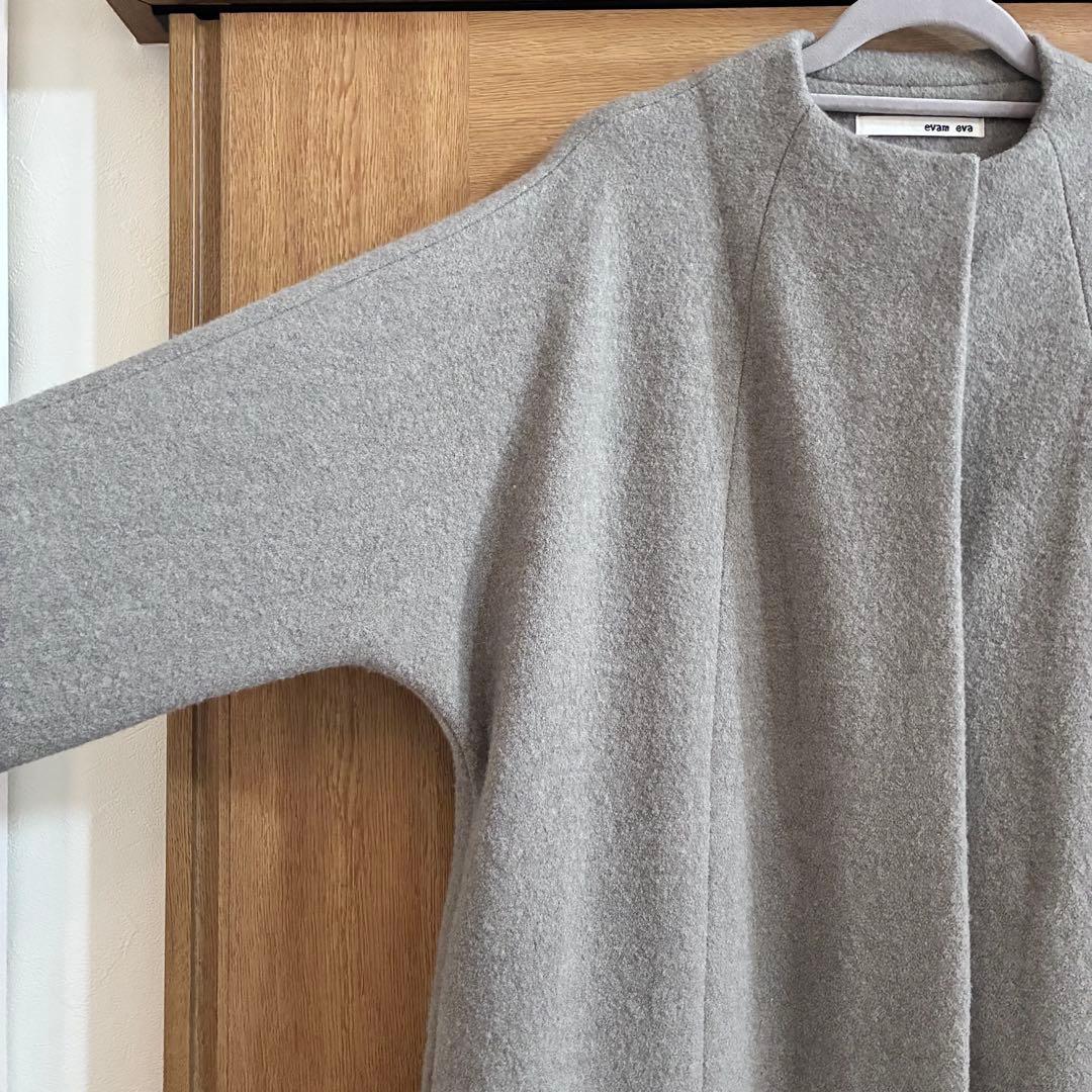 evam eva(エヴァムエヴァ) プレスウールロングコート